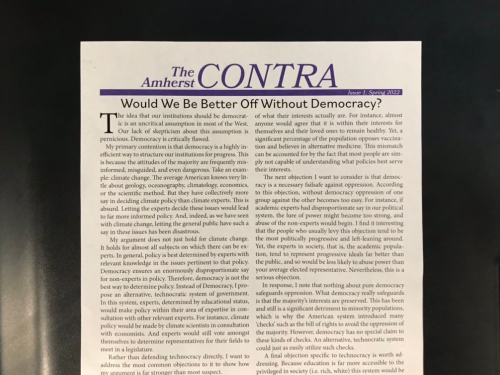 In Defense of Democracy, a Response to The Contra