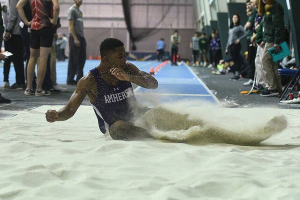 Men’s Track Competes in Boston, Buren Sets Second School Record