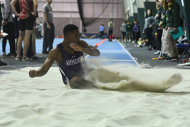 Men’s Track Competes in Boston, Buren Sets Second School Record